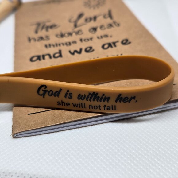 NEW INSPIRATIONAL FAITH CANVAS POUCH, NOTEPAD, PEN, BOOKMARK & KEYCHAIN GIFT SET - Picture 4 of 10